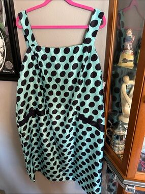 Mint Green Polka Dot Sleeveless Dress by